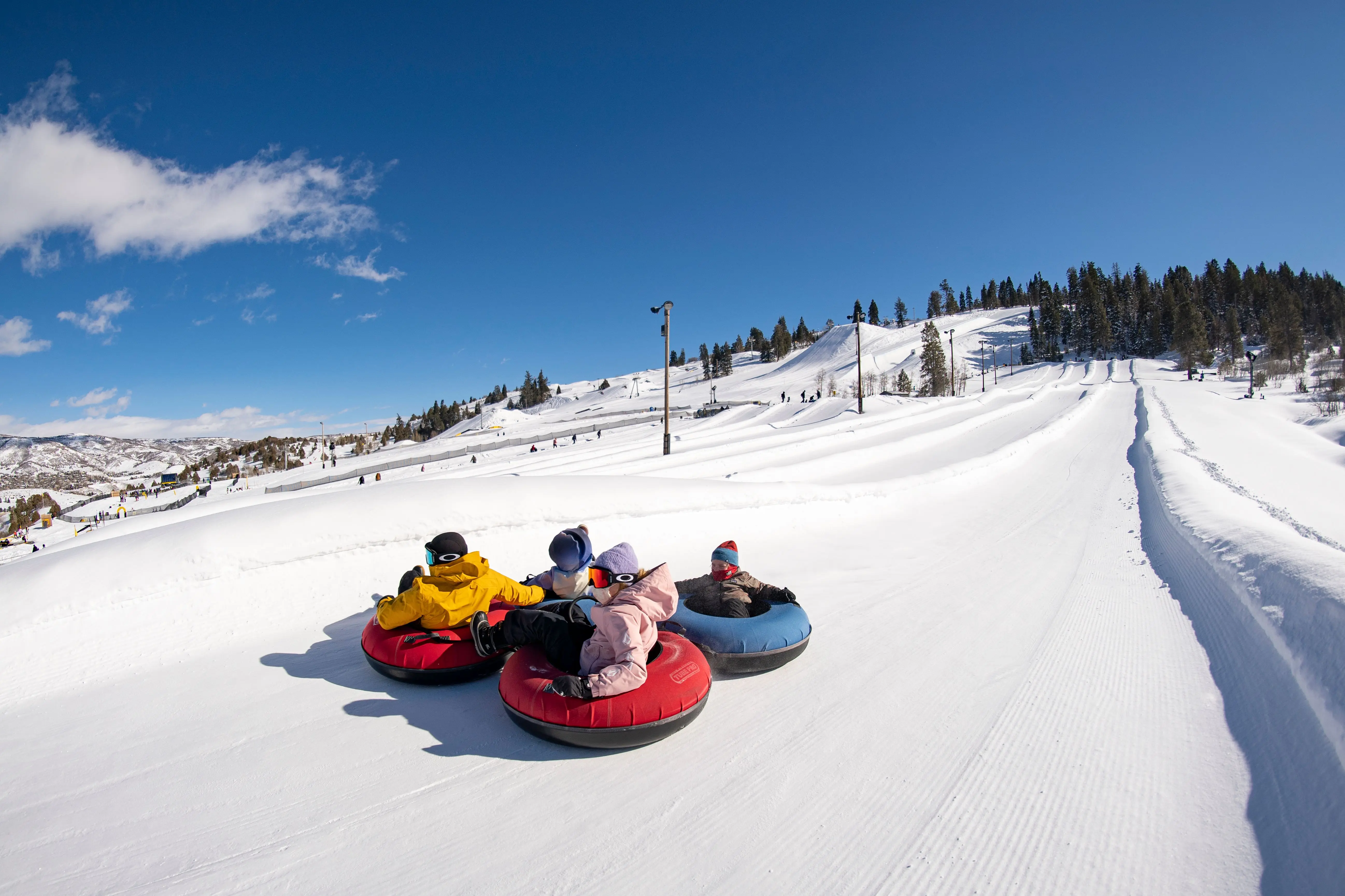 Family Winter Snow Tubing